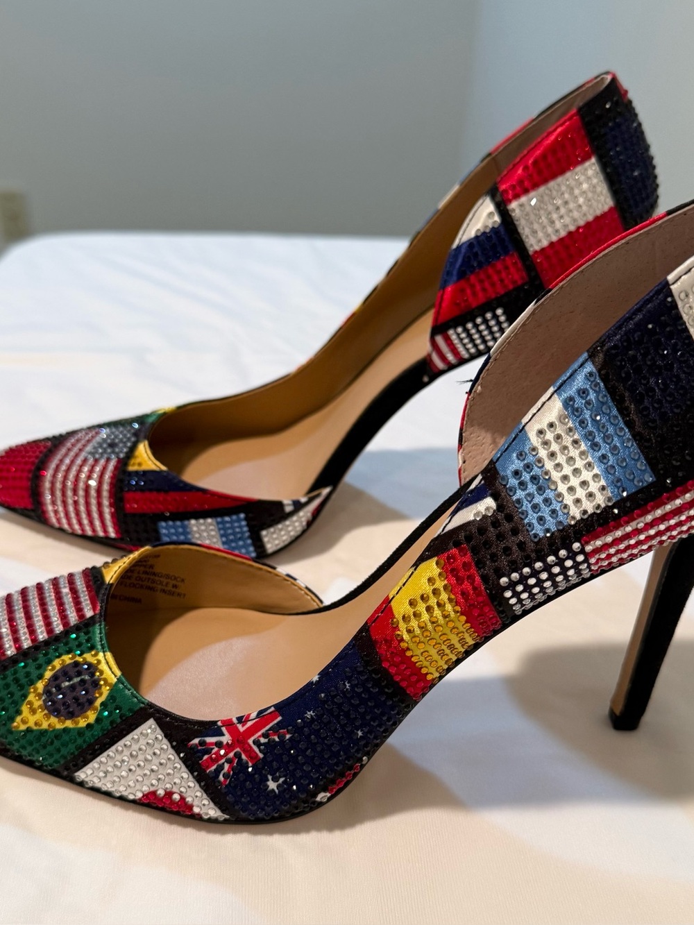 INC International Concepts Multi-Color Embellished Pointed-Toe Heels